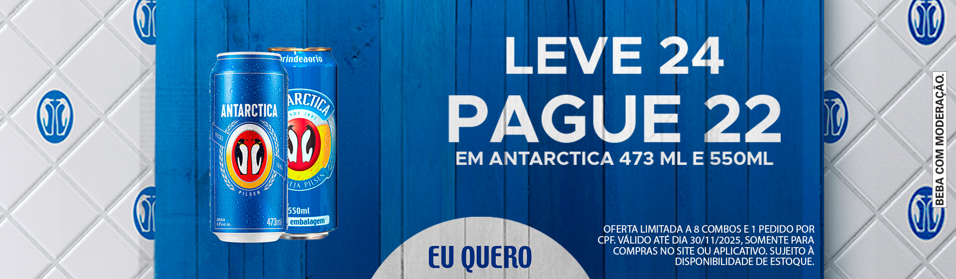 Cerveja Antarctica 473ml 30/11